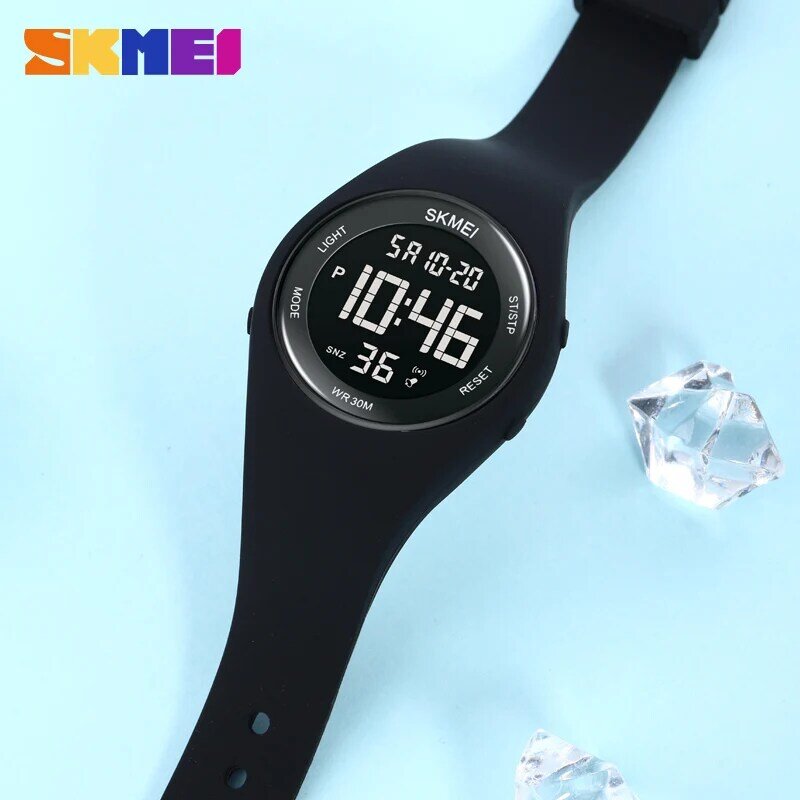 SKMEI Children Watch Cute Cartoon Strap Luxury Digital Watches Countdown Led Light Sport Wristwatch Waterproof Alarm Clock Kids