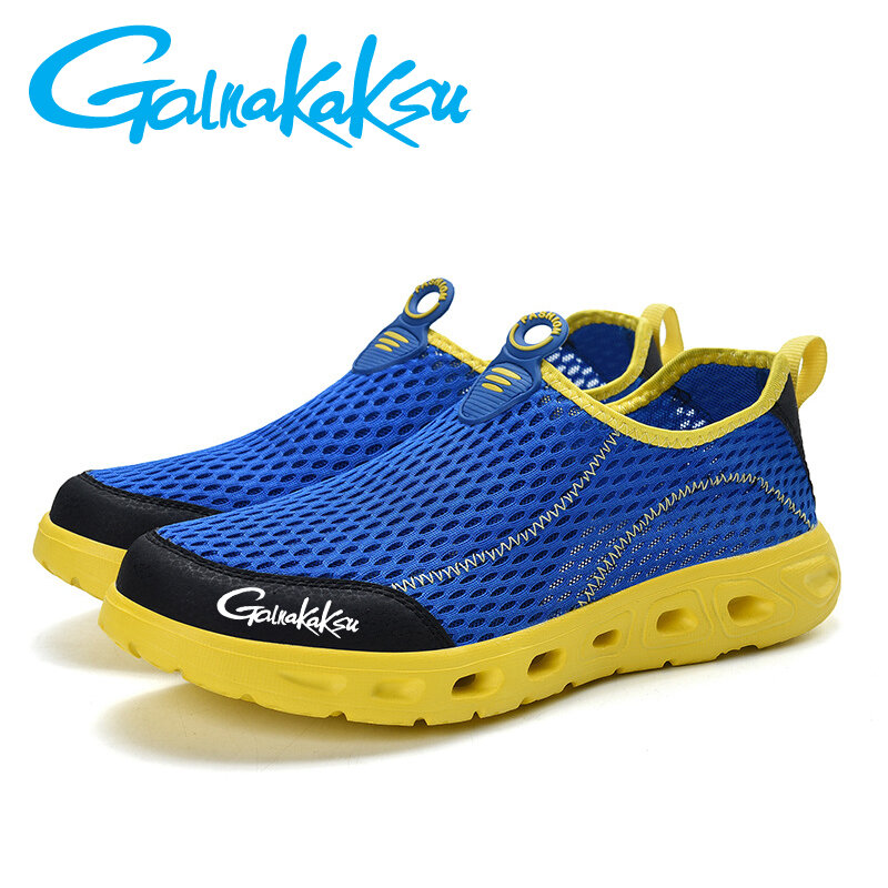 Verão ao ar livre sapatos de desporto sapatos de malha respirável tamanho grande sapatos de pesca secagem rápida anti-skid caminhadas sapatos de mergulho