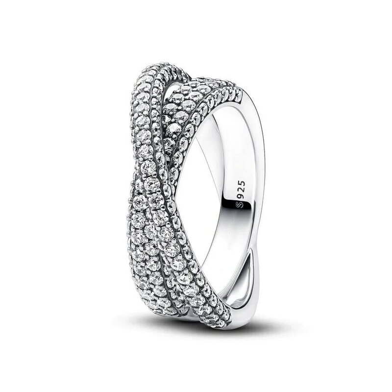 Женское ассиметричное кольцо из серебра 925 пробы, с жемчугом
