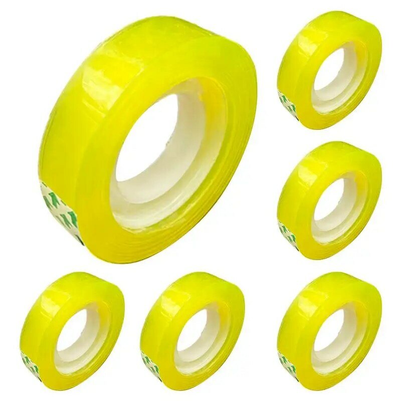 Transparent Tape 6 Roll High Viscosity Gift Wrapping Tape Refills Transparent Glossy Tape Clear Gift Wrap Tape For School And