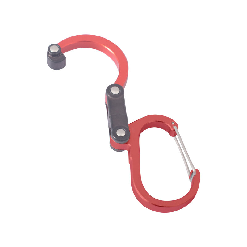 Hybrid Gear Clip - Carabiner Rotating Hook Clip Non-Locking Strong Clips for Camping Fishing Hiking Travel Backpack Out