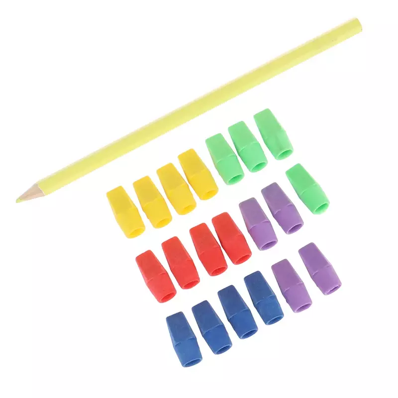 3/20PCS  Erasers Pencil Top Eraser Caps Chisel Shape Pencil Eraser Toppers Student Painting Correction Supplies Stationery
