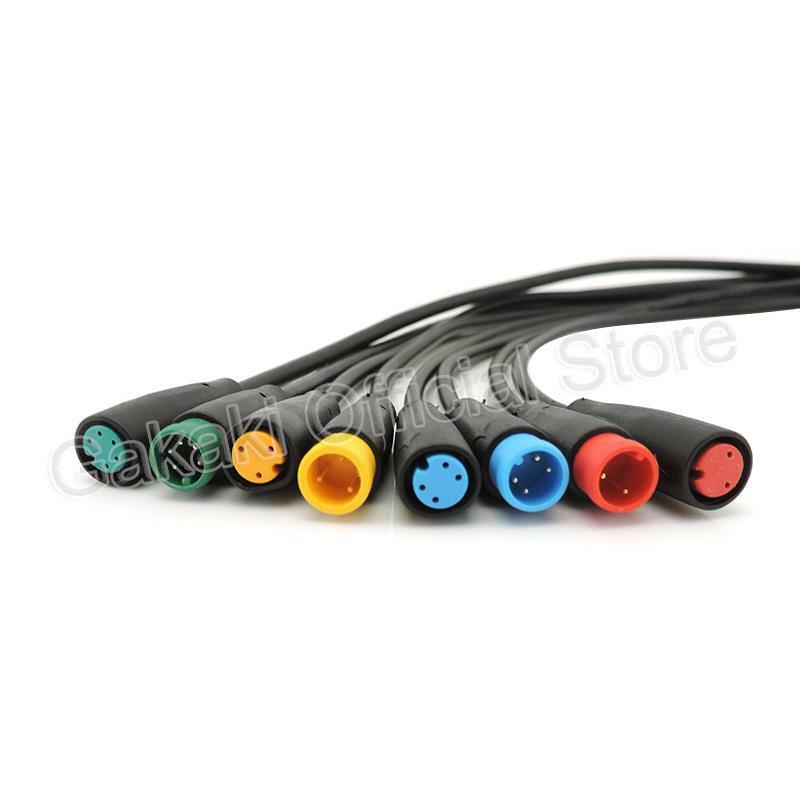 Conector de enchufe de junta a tope de bicicleta eléctrica, Cable de freno de Scooter, Sensor de conexión de señal, línea de cableado, 20CM, 2, 3, 4, 5, 6 pines