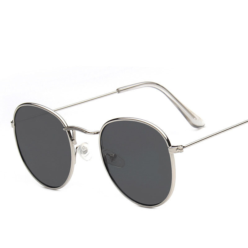 Gafas de sol redondas para hombre y mujer, lentes de lujo de estilo Vintage, pequeñas, de Metal, para fiesta, UV400, 2024