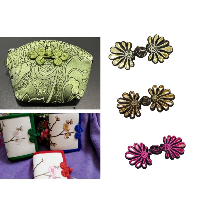 Cachecol com botão fechamento sapo chinês, cardigã fantasias, costura, flor cheongsam, fixadores costura