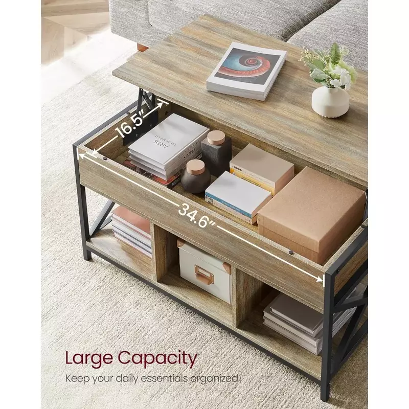 Coffee Tables Hidden Compartments and Lifting Top Free Shipping for Living Room Office Coffee Table With Storage Shelf Lift Café