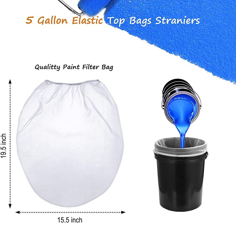 Bolsa de filtro de pintura, Cubo de malla con apertura elástica, bolsa de filtro de pintura hidropónica adecuada para jardinería de pintura