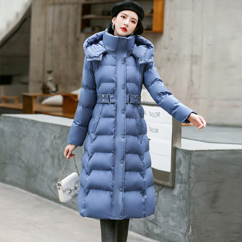 2022 새로운 겨울 여성 화이트 오리 후드 재킷 코트 패션 후드 블랙 레드 다운 코트