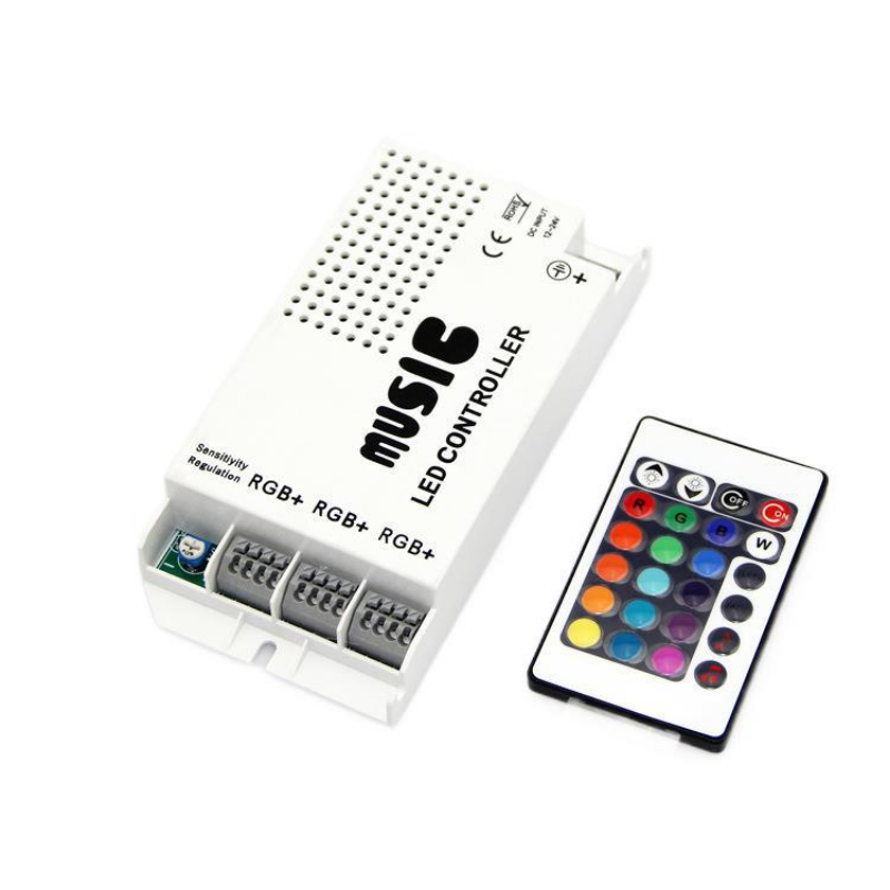 Telecomando Wireless a infrarossi 24 pulsanti musica ricezione Audio regolabile RGB sette colori LED Light Bar Audio Voice Controller