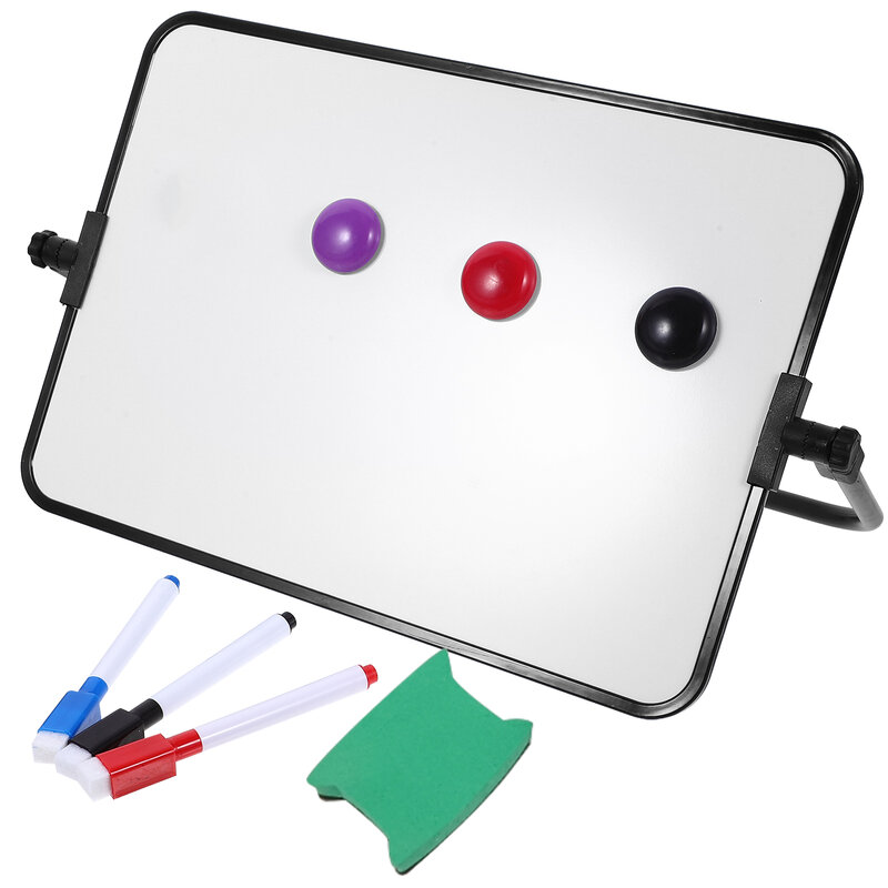 Small Portable Double-Sided Magnetic Whiteboard Magnetic White Board Calendar Office Note Message Stand Writing Boards