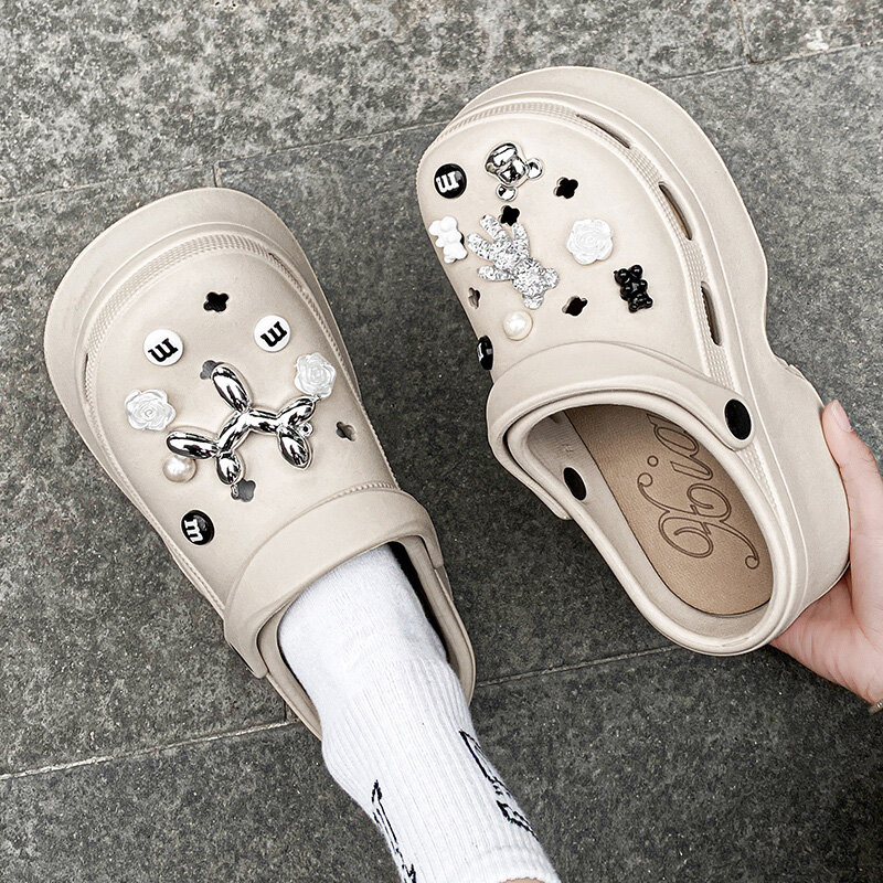 Shoes For Women's 36-41 Punk 8cm Platform Slippers Outdoor Fashion Decoration Sandals Spring Specials Street Casual Shoes