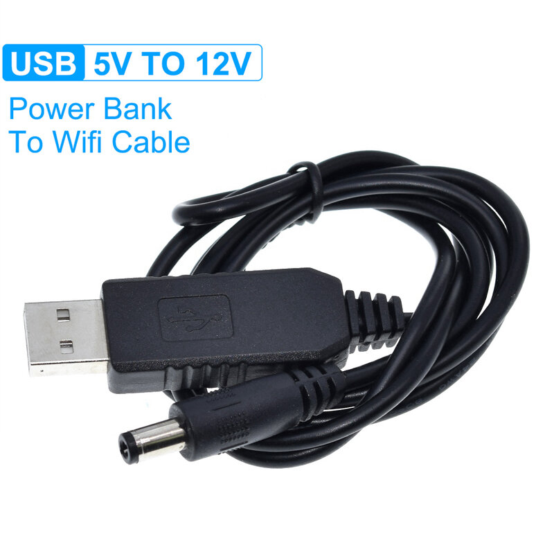 TZT-Ligne d'alimentation USB 5V DC à 9V / 12V Step ettes Tech, convertisseur USB, adaptateur, câble de routeur, prise 2.1x5.5mm