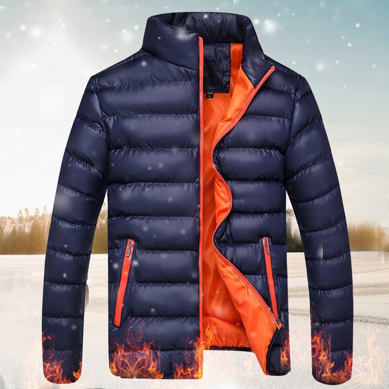 Loose Mens Parka Man Jacket Japanese Thickened Casual Jackets Winter Padded-Jacket Windbreaker Warm Men Cotton Coat Cotton
