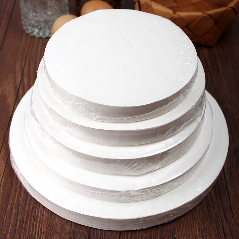 100 buah lingkaran kertas perkamen bulat tidak lengket kertas panggang lembaran tahan lemak kue timah Liner