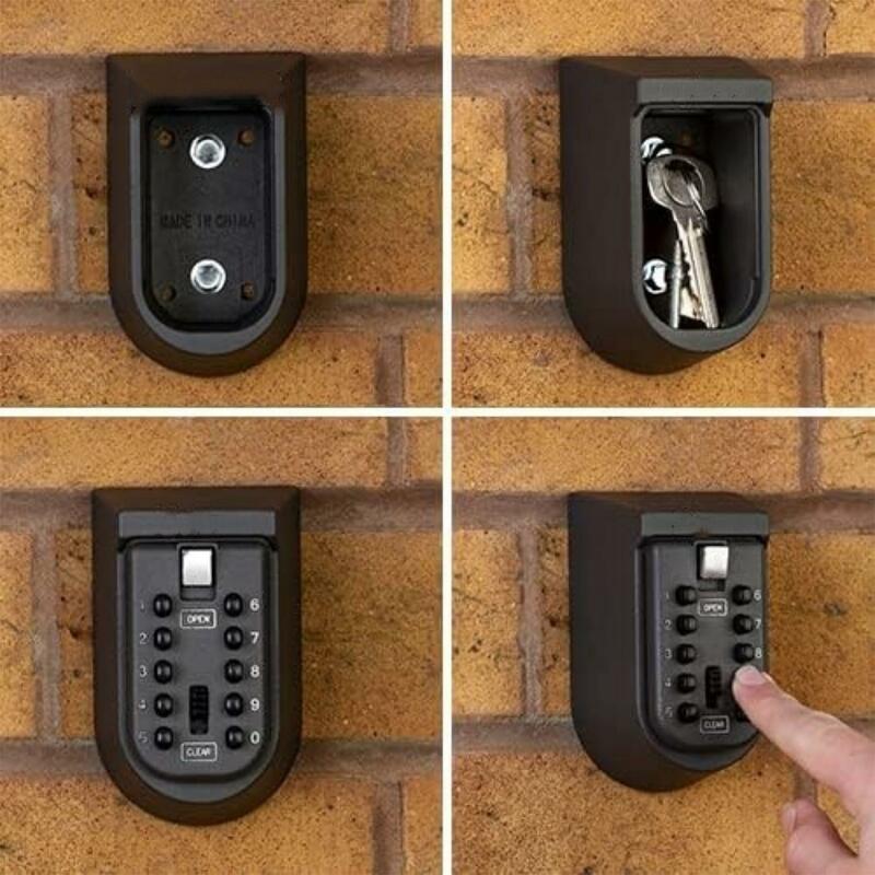 Anti-Lost Passwort Keysafe Box Wand montage Metall Safebox Outdoor wasserdichte Aufbewahrung sbox Bh001 Anti-Diebstahl Digital Button Key Safe