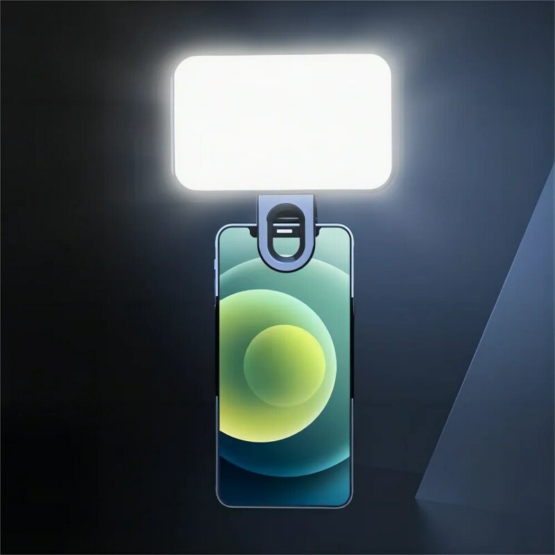 80LEDs Portable Mini Fill Light 2000mAh with Clip Brightness Angle Adjustable Suitable for Live Streaming Photo Video