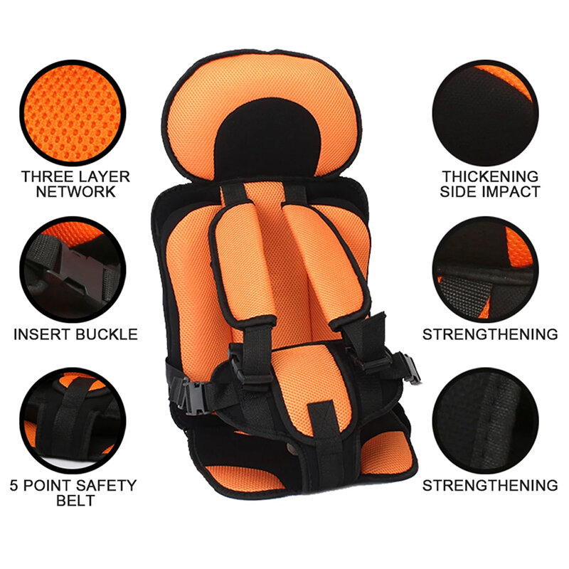 Kids Car Seat for Children Safety Seat Cushion Protection Anti-skid Pad Universal Car Mattress Pad Portable Shopping Cart Mat