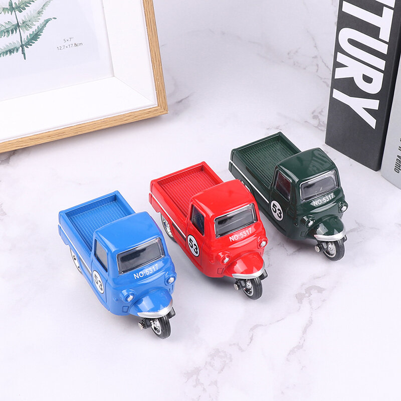 Mini Portable Vintage Alloy Tricycle Motorcycle Model Simulation Collection Toys for Children