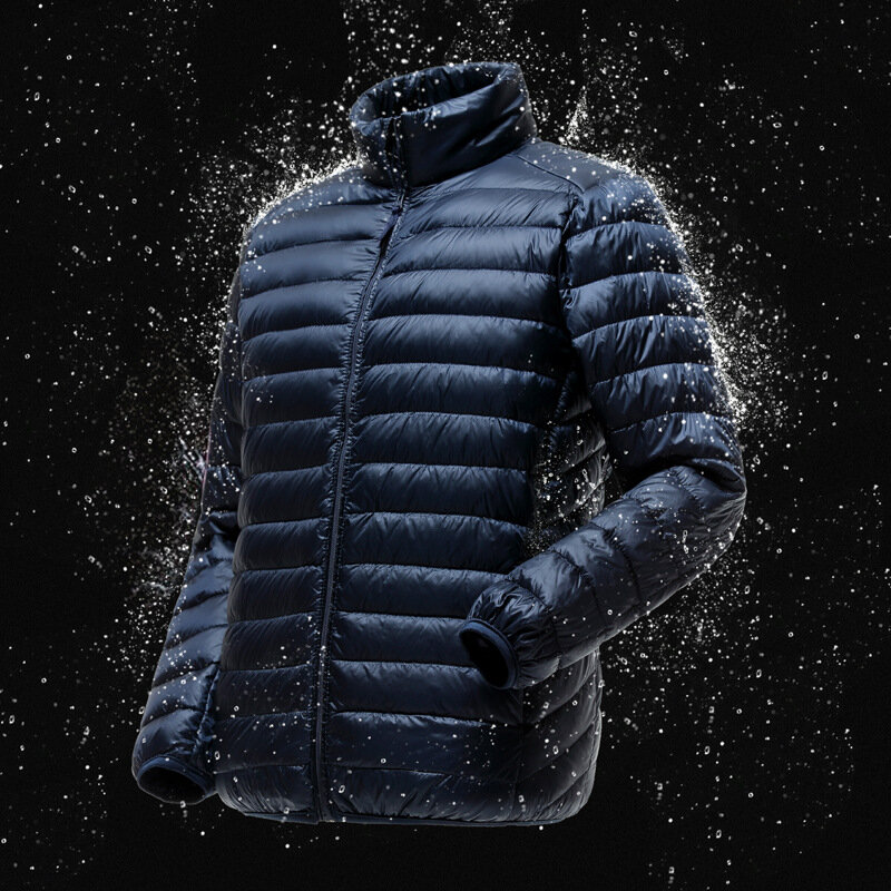 Arrivals Autumn Winter Male Fashion Stand Collar Down Coats Men's Lightweight Water-Resistant Packable Puffer Jacket Down Jacket