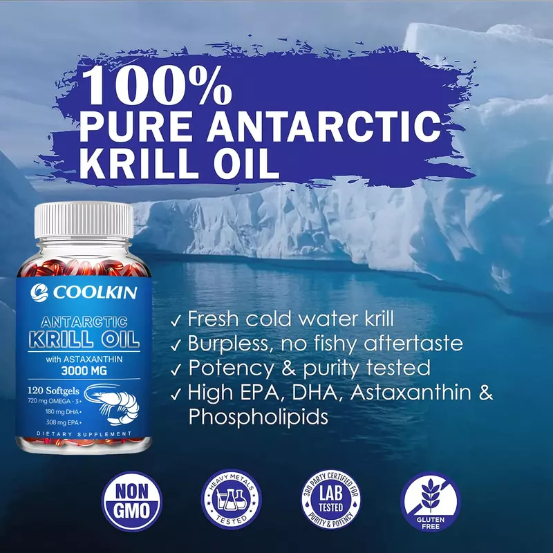Suplement olejku Antarktycznego Krill - wspomaga zdrowie skóry, kości i stawów oraz wspomaga przepływ krwi