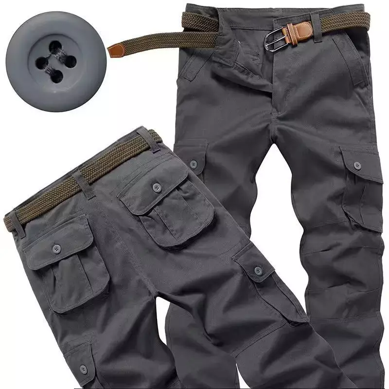 Pantalon Cargo Vintage pour Homme, Vêtement de Luxe, de Haute Qualité, Grande Taille, Coupe Régulière, Style Coréen, pour Randonnée en Plein Air