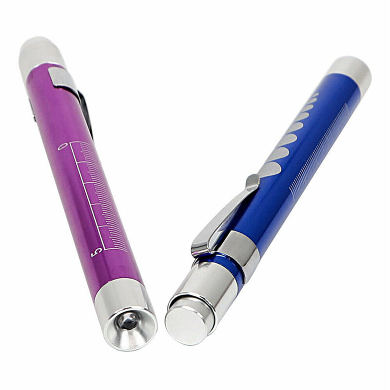 LED Flashlight Work Light First Aid Pen Light Torch Lamp Pupil Gauge Measurement Portable Medical Pen light Mini Pocket Light