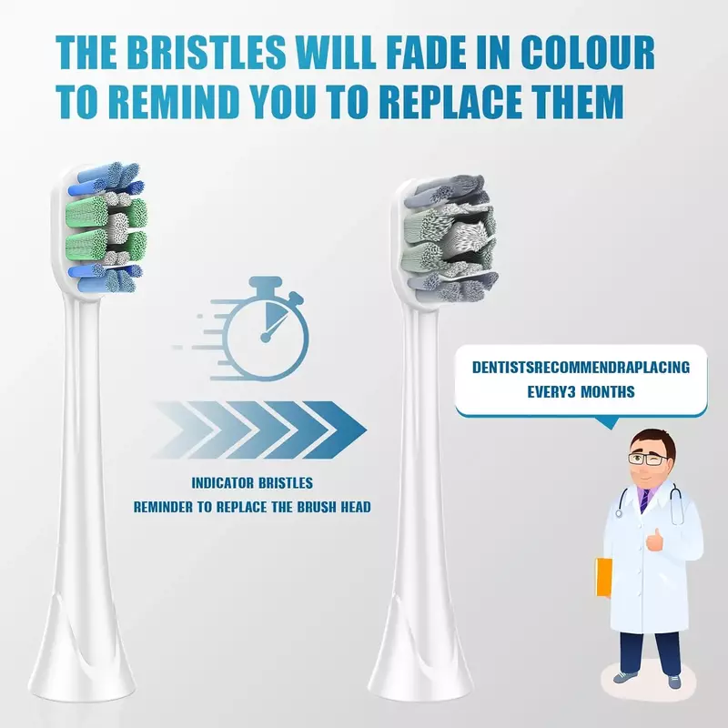 Têtes de brosse à dents de rechange pour Philips macicare C3 Premium Plaque Control, HX9044, 65, G3 Premium Gum Care, HX9054, 65, 4 pièces, 8 pièces, 16 pièces