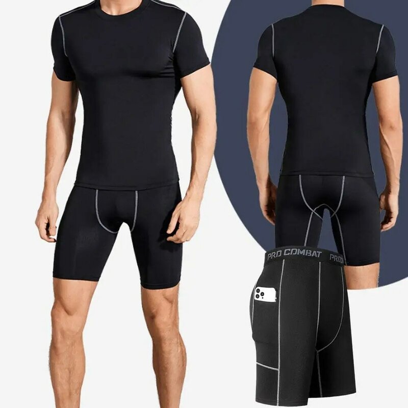 Men Sports Gym Compression Under Base Layer Shorts Tights Half Athletic Mens Quick Drying Skinny Riding 3XL Skinny Fitness Short