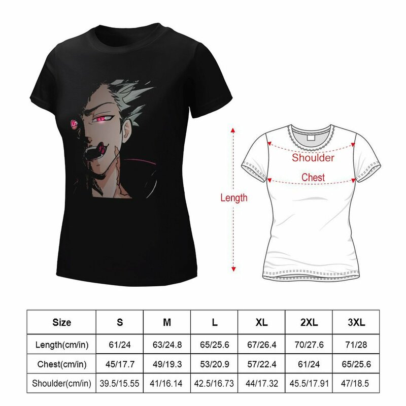 Ban seven deadly sins t-shirt tees camicie di moda coreane magliette grafiche per le donne graphic