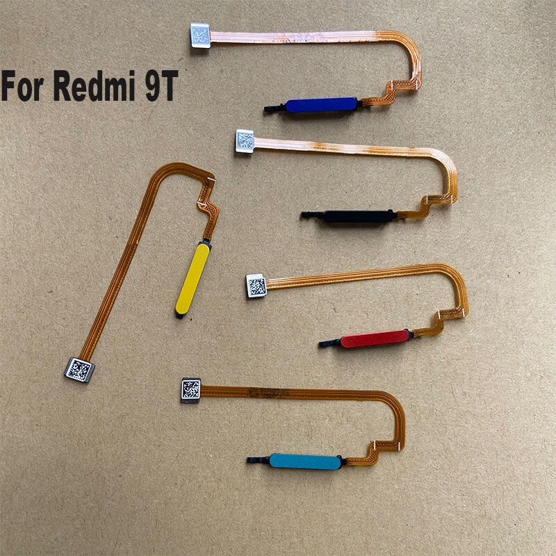ใหม่สำหรับ Xiaomi redmi 9T ปุ่มโฮมเซ็นเซอร์ลายนิ้วมือเมนูสแกนรหัสสัมผัสช่องต่อริบบิ้นสายอ่อน