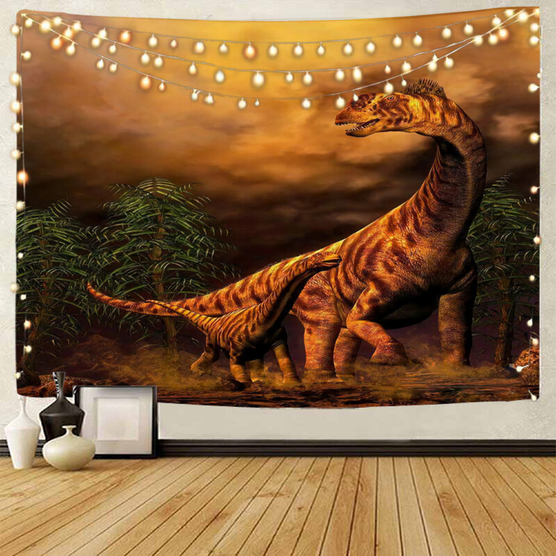 Tapiz de decoración de fondo de Parque jurásico, mundo de dinosaurios, terrorífico Tiranosaurio Rex, tapiz de decoración de fondo