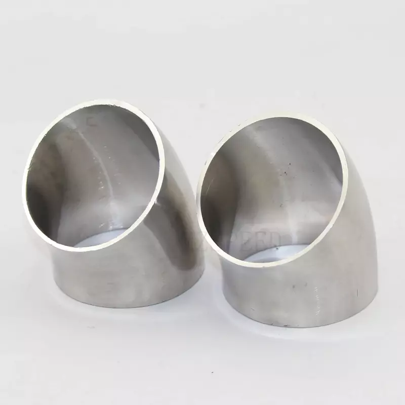 Sanitary Butt Weld Elbow  51 mm 57 mm 63 mm 76 mm OD 304 stainless steel welded 45 degree elbow polished