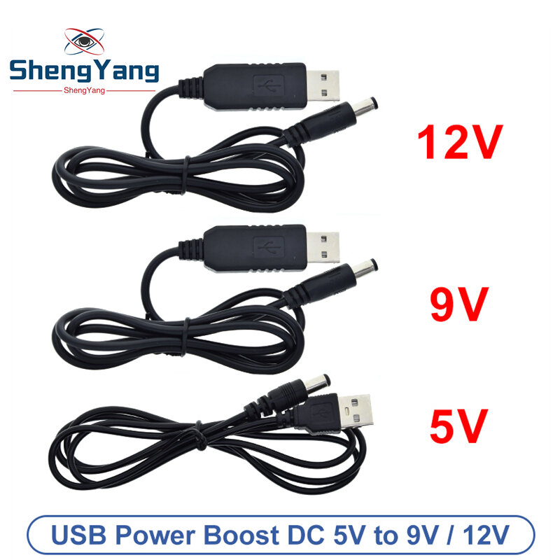 Tzt Usb Power Boost Line Dc 5V Naar Dc 9V/12V Step Up Module Usb Converter Adapter Kabel 2.1X5.5Mm Stekker