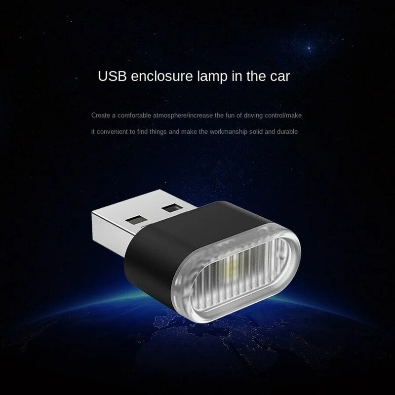 Lampu Suasana LED Mini Mobil USB Lampu Hias Neon Interior Mobil Lampu Darurat Universal PC Portabel Plug And Play