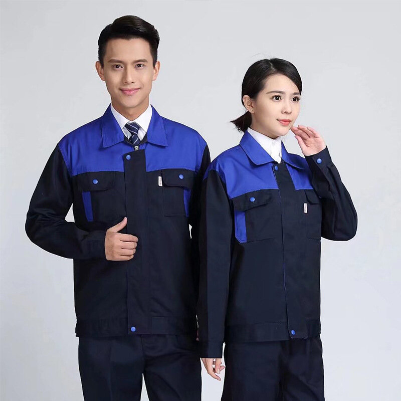 Macacões de proteção trabalhista de mangas compridas para oficinas masculinas fábrica de engenharia uniformes jaquetas ferramental para atacado.