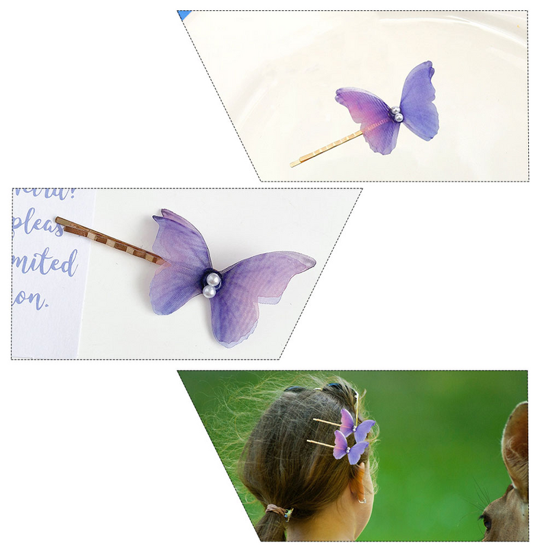 10 pz farfalla fermaglio per capelli ragazza accessorio farfalle forcine denso decorativo Bobby bambini mollette per ragazze frangia di ferro Miss