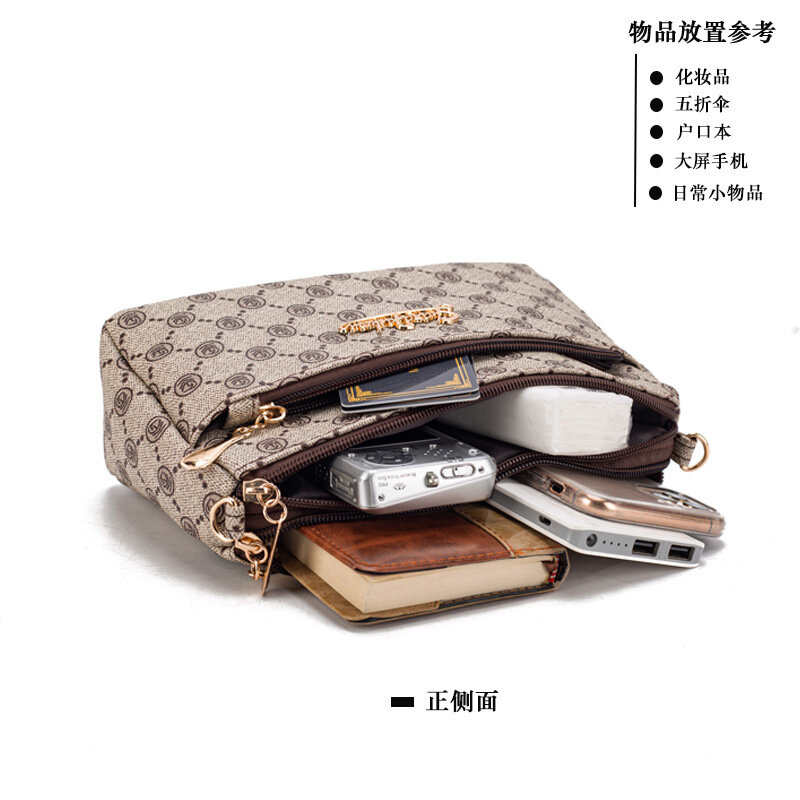 2024 Small Purse Crossbody Phone Bag Mini Luxury Multi Layered Handbag Middle Aged Replacement New Fashion Women's Handbag