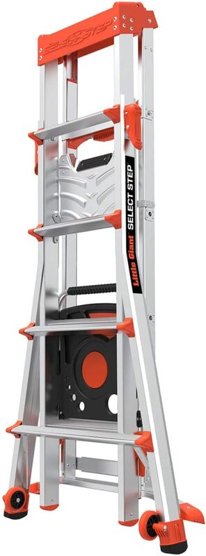 Kleine riesige Leitern, wählen Sie Schritt mit Airdeck-Zubehör, 5-8 Fuß, Trittleiter, Aluminium, Typ 1a, 300 lbs Gewichts bewertung