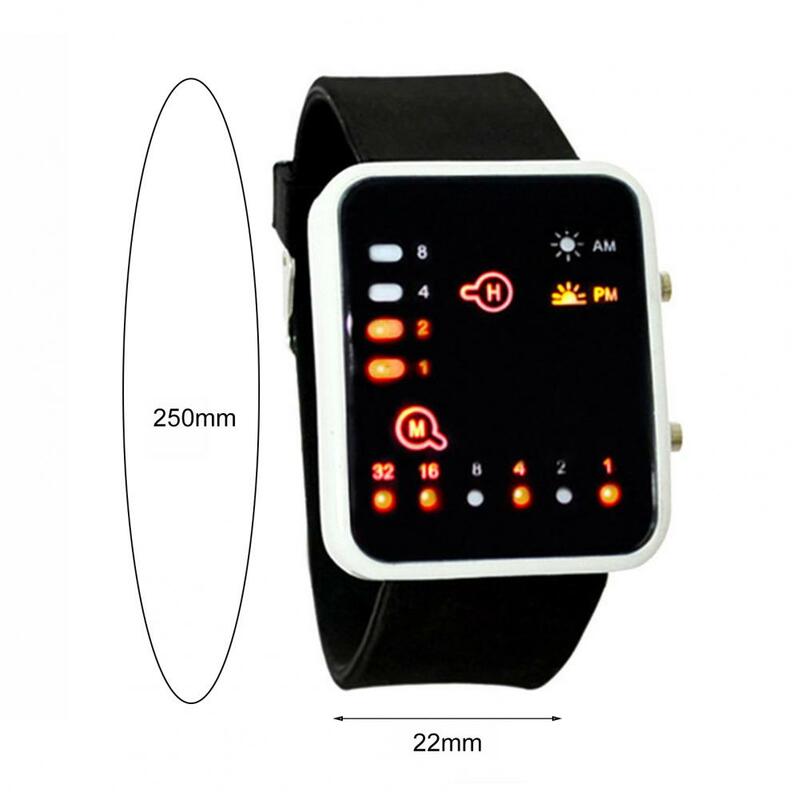 Reloj electrónico con pantalla de fecha para hombre y mujer, pulsera de silicona con movimiento Digital LED, accesorio de joyería, atractivo
