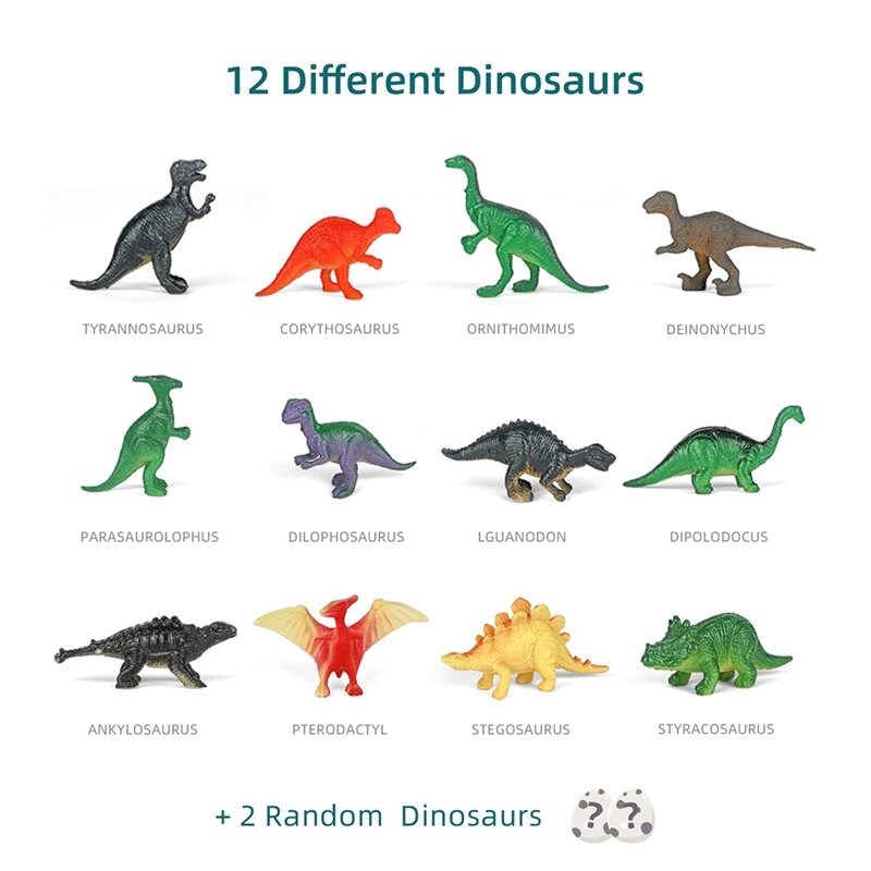 1 Набор огромных динозавров, Яйца динозавра, 12 различных динозавров, идеальный набор динозавров