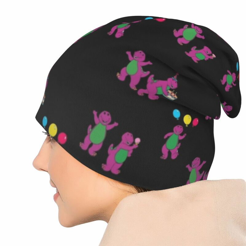 Barney & Friends czapka z motywem kreskówkowym prezent dla dzieci moda jesienno-zimowa czapeczka czapki wiosenna ciepła termiczna elastyczna czapka z dzianiny na maskę