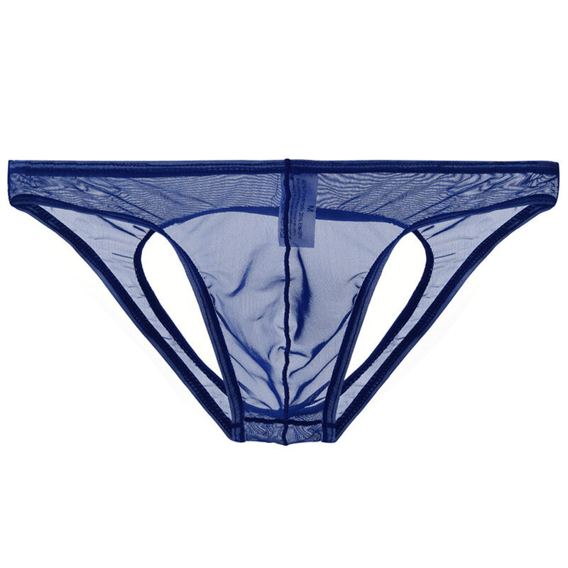 Homens Ultra-Fino Transparente Briefs Sheer Rapidamente Secagem Underwear Aberta Crotch Tanga Respirável Calcinha Baixo Crescimento Elasticidade Calcinha