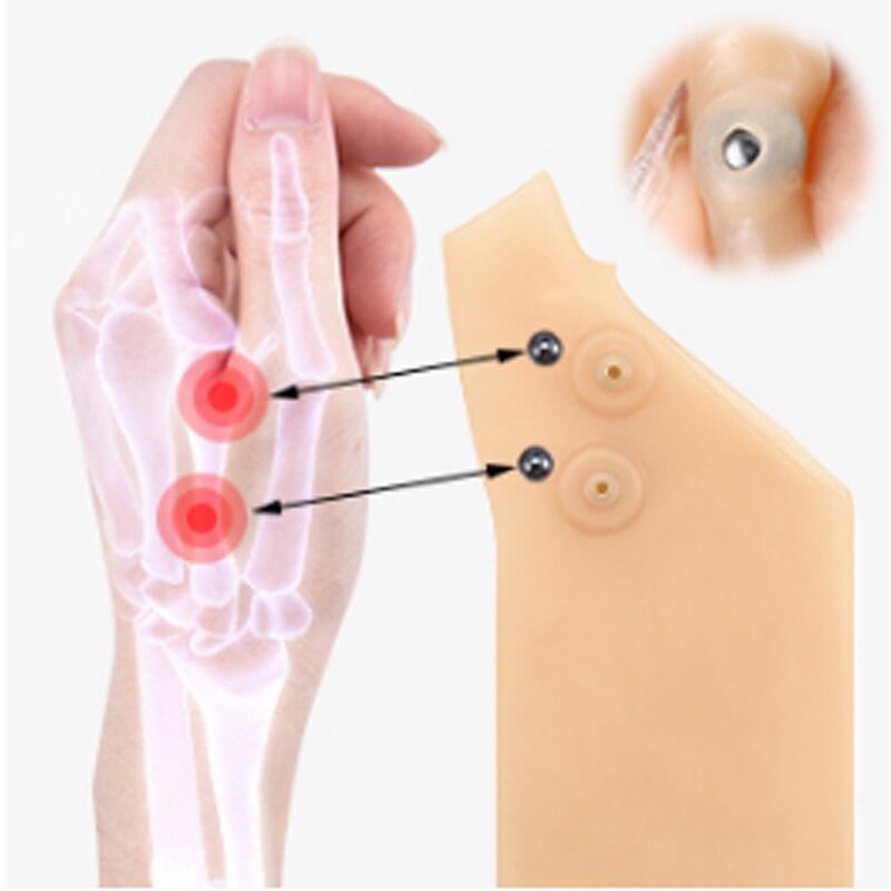 Guante de muñeca de terapia magnética para Golfista, piezas de silicona para alivio del dolor de artritis, Corrector de presión de articulaciones, 1 unidad