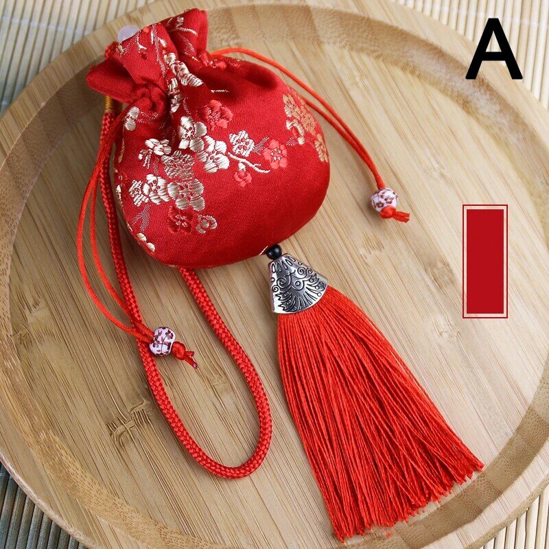 Искусственная сумка в китайском стиле, тканевые сумки-саше с вышивкой, подвеска с кисточкой, сумка на шнурке, свадебные сувениры, подарок