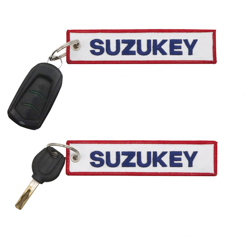 JDM portachiavi Kawasexy/SUZUKEY LOGO ricamo portachiavi per KAWASAKI moto chiavi auto regalo moda portachiavi