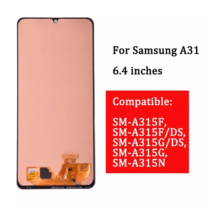 Super AMOLED для SAMSUNG GALAXY A31 A315, ЖК-дисплей с сенсорным экраном, дигитайзер в сборе для Samsung SM-A315F A315F/DS A315G