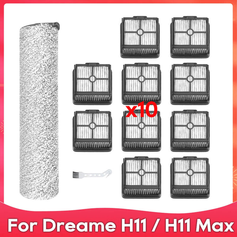 Подходит для Dreame H11 / H11 Max / H12 Core роликовая щетка гепа-фильтр запасная часть аксессуар для пылесоса
