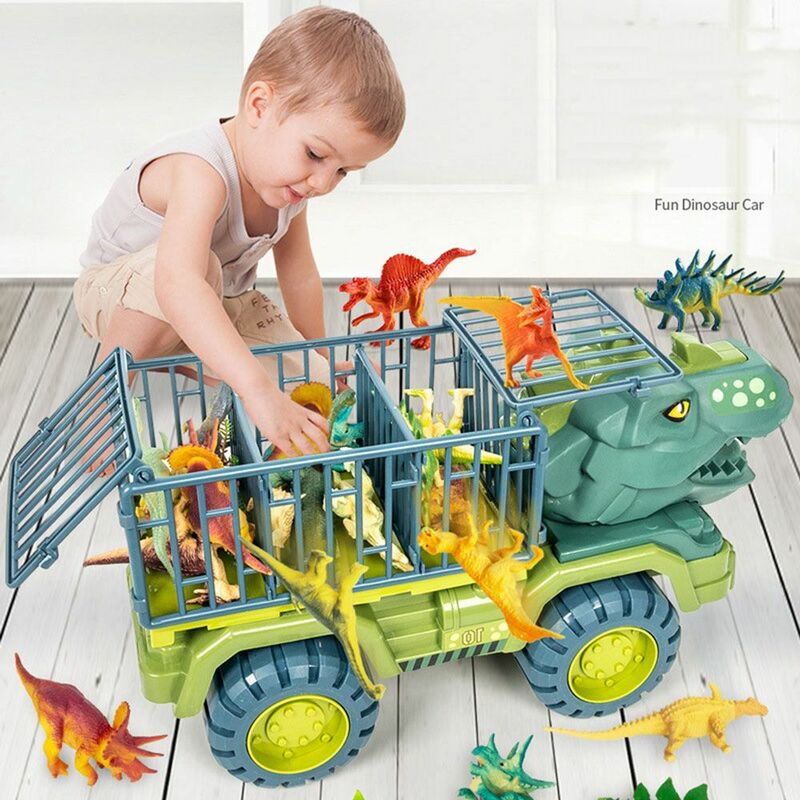 Vehicle Excavator Pull Back Carrier Truck Toy Tyrannosaurus Car Toy Inertial Cars Children Dinosaur Transport Car
