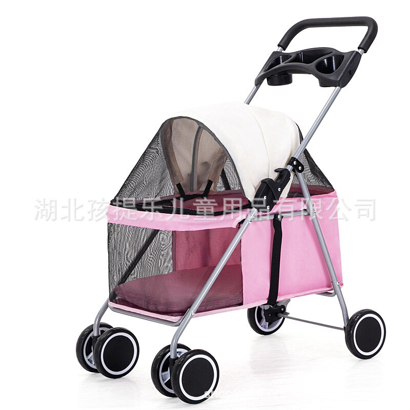Cat Teddy Outdoor Portable Folding Pet Stroller Dog Cat Rabbit Small Scooter A Variety of Styles Are Available