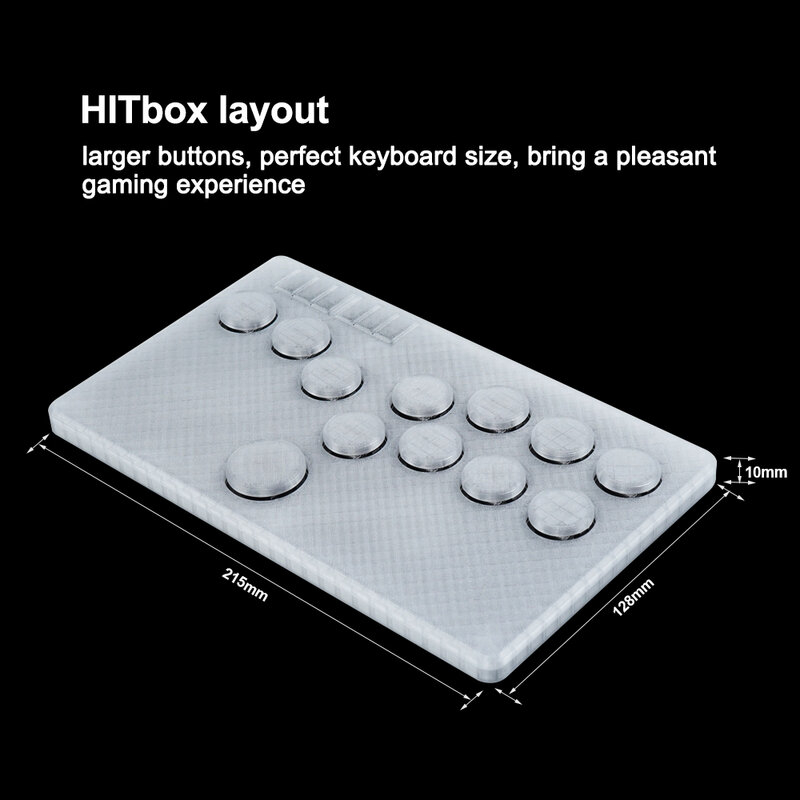Flatbox Leverloze Stickless Arcade Stick Controller Voor Pc Pico Mini Stijl Hot Swap Kailh Hitbox Fightstick Voor Ps4/Ps3/Switch